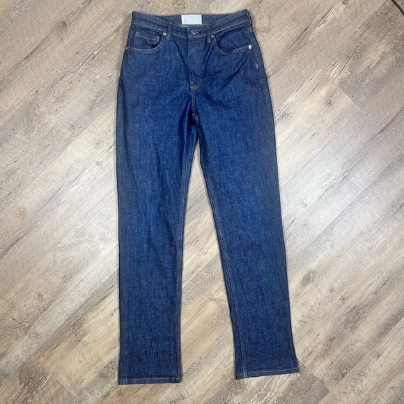 Everlane High Rise Straight Jeans 27 Dark Wash Closet Staple Coastal Tall Girl - Picture 2 of 11